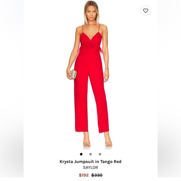SAYLOR Krysta Jumpsuit in Tango Red Size XS - Picture 10 of 10